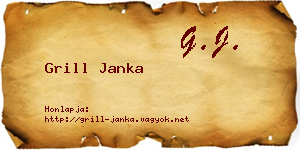 Grill Janka névjegykártya
